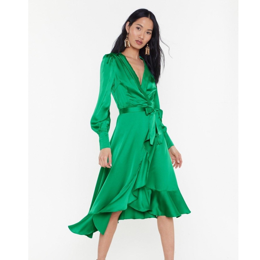 Dress To Frill Ruffle Wrap Dress